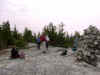 Summit of North Pack.  What a cairn!